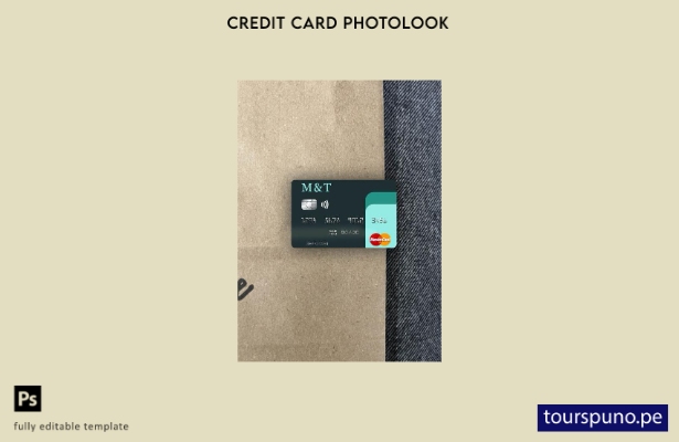 listo para imprimir plantilla frontal de aspecto fotográfico de mastercard d 150